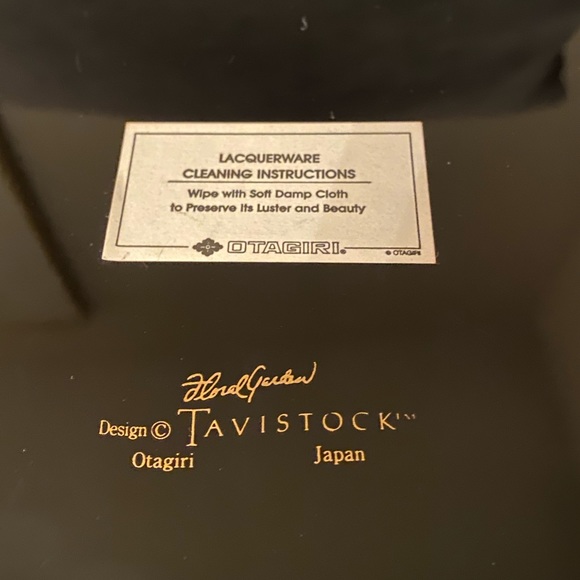 Otagiri Lacquer Tavistock Serving Floral Tray - Picture 3 of 5